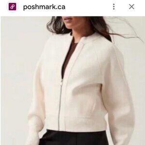 Athleta Women's Off-White Bomber Jacket